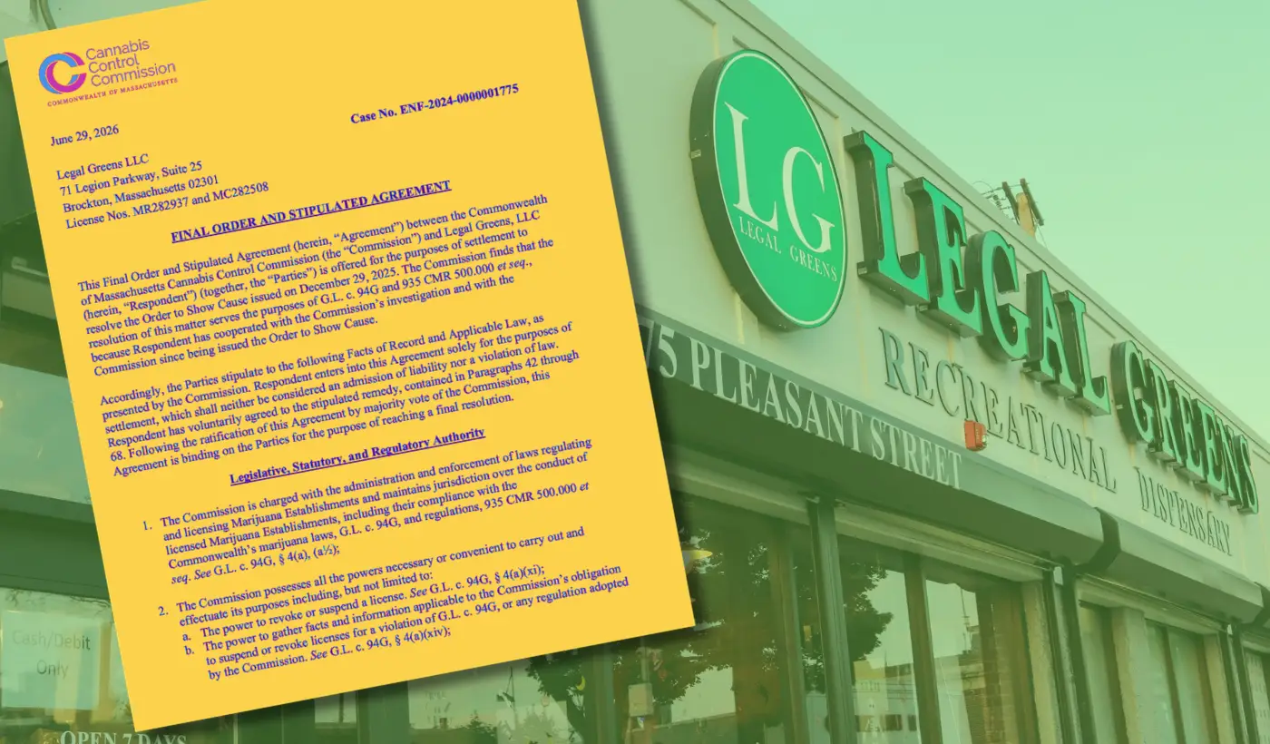 CCC Issues Stipulated Agreement For Brockton Dispensary